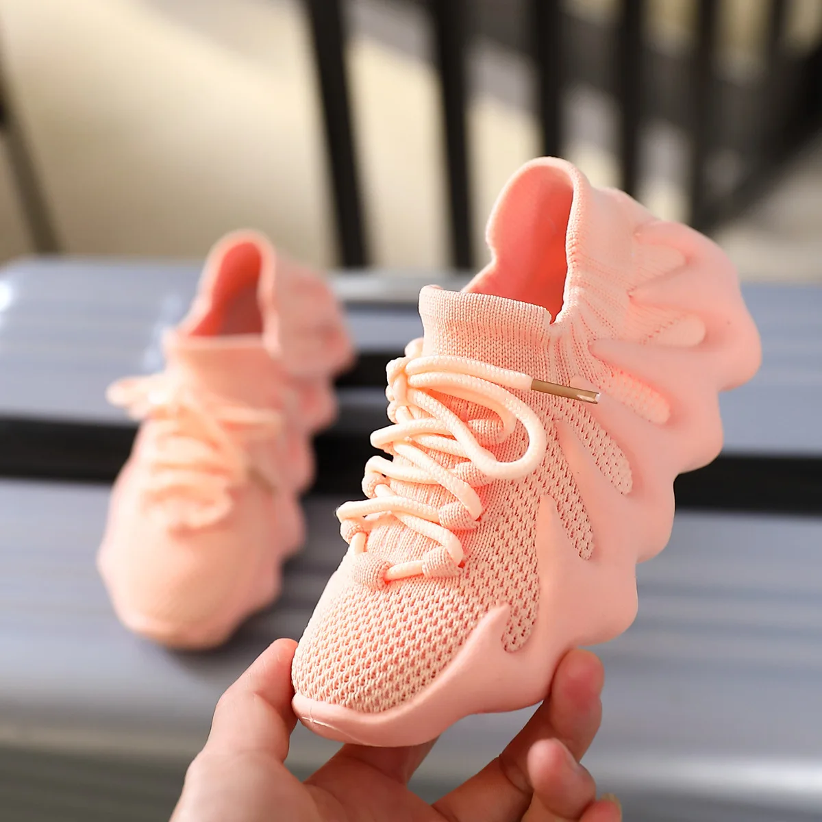 
Summer 2021 Boys Girls Fashion Casual Sneakers Toddler Little Big Kid Brand 450 Trainers Children Pink Lace-Up Walking Shoes 