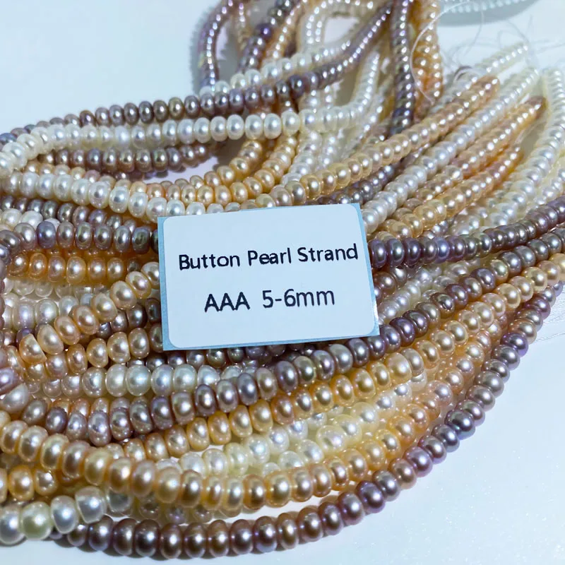 High Quality 100% Real Natural Freshwater Pearls Strand 2-12 mm Button Pearls Mix Colors Necklace Loose Pearls Enthusiasts