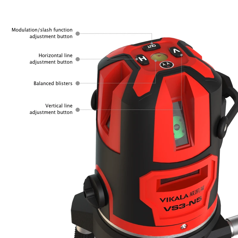
3 lines green 360 multi 3d beam rotary self-leveling cross laser level pro 