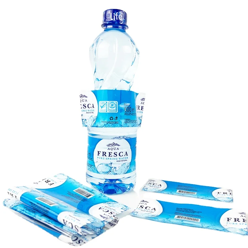 Popular Customized Water Bottle Shrink Sleeve Label Plastic Heat PVC Mineral Water Label Waterproof Shrink Label