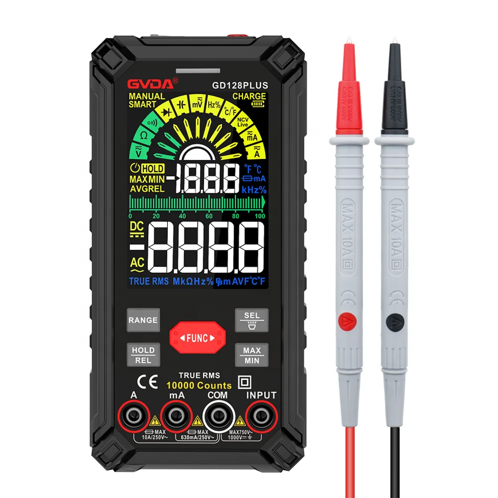 Smart Rechargeable Multimeter 10000 Counts Auto Range Ture RMS 1000V 10A Tester Ohm Hz Capacitance NCV Digital Multimeter