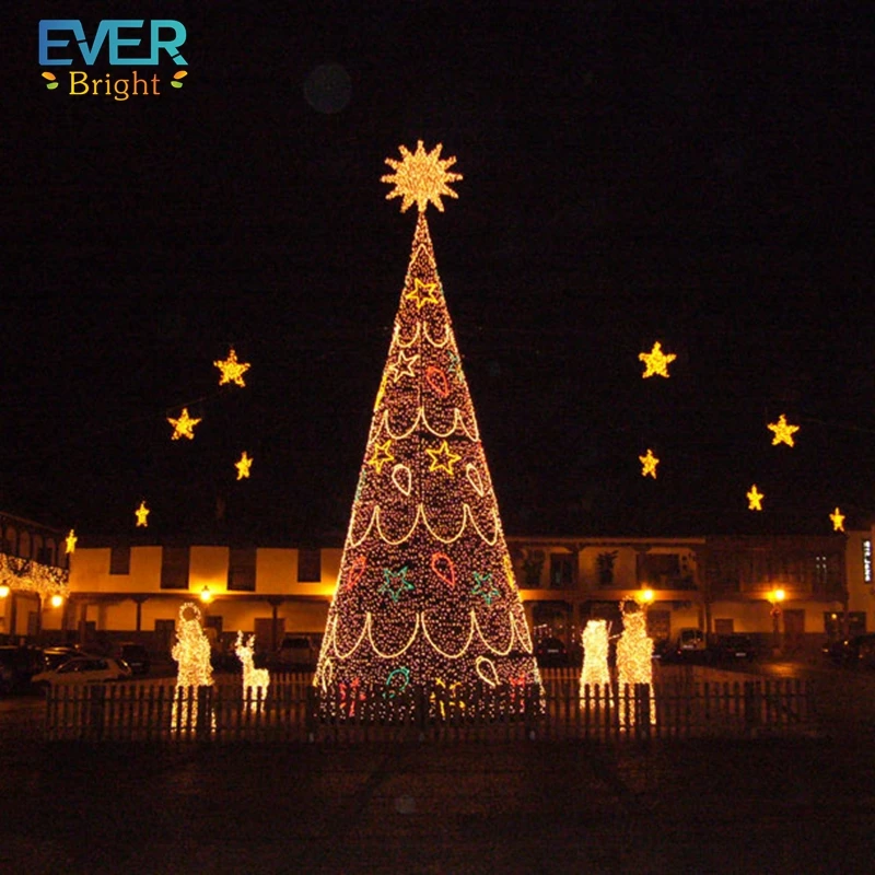 commercial 5m 10m 15m 20m outdoor giant Christmas tree with lights IP68