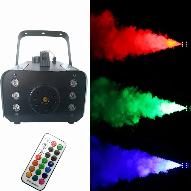 Светодиодные 900 Вт противотуманная дымовая машина RGB 3 в 1 цвет Красочные 6 шт. световая Машина туман делая машину
