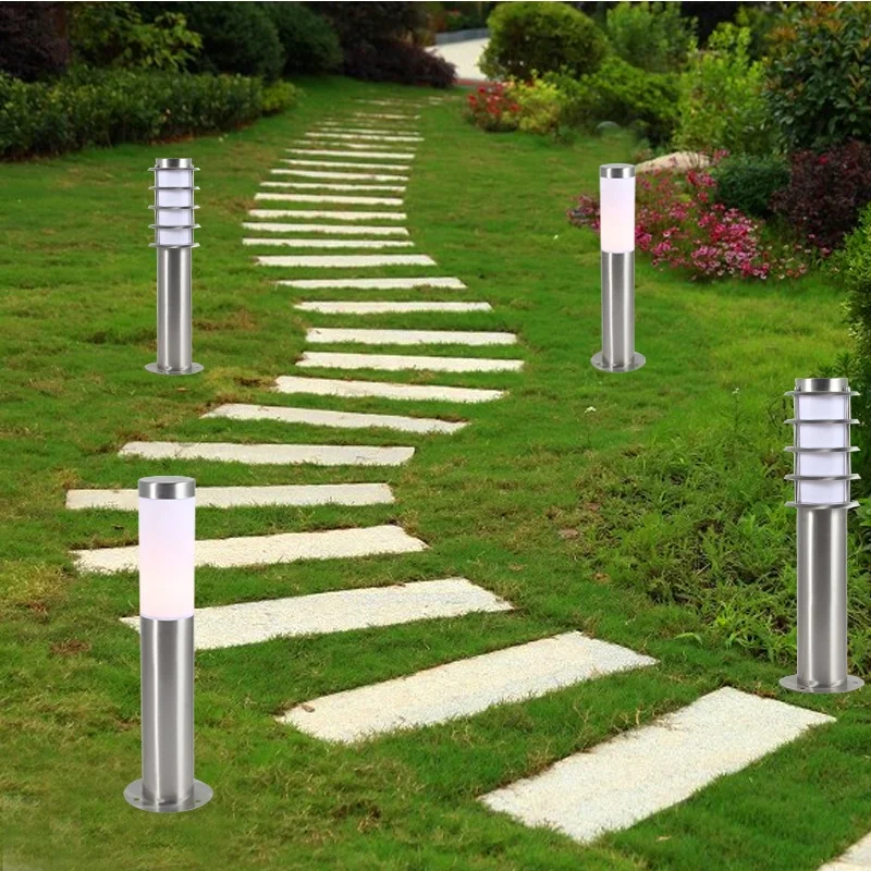 NEW design LED Waterproof lawn lamp outdoor landscape garden stainless steel bollard light