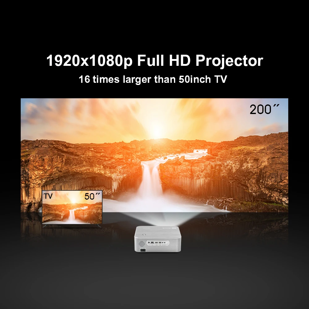 
BYINTEK K15 1080P Android WIFI LCD Video Projector 5000 Lumens 