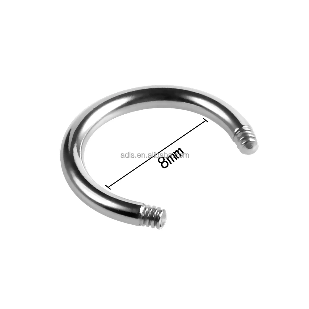 Piercing Jewelry Hoof Ring Bcr Lip Nasal Ear Stud Tongue Navel Stud Nose Ring Stud Curved Horsehoe Bar