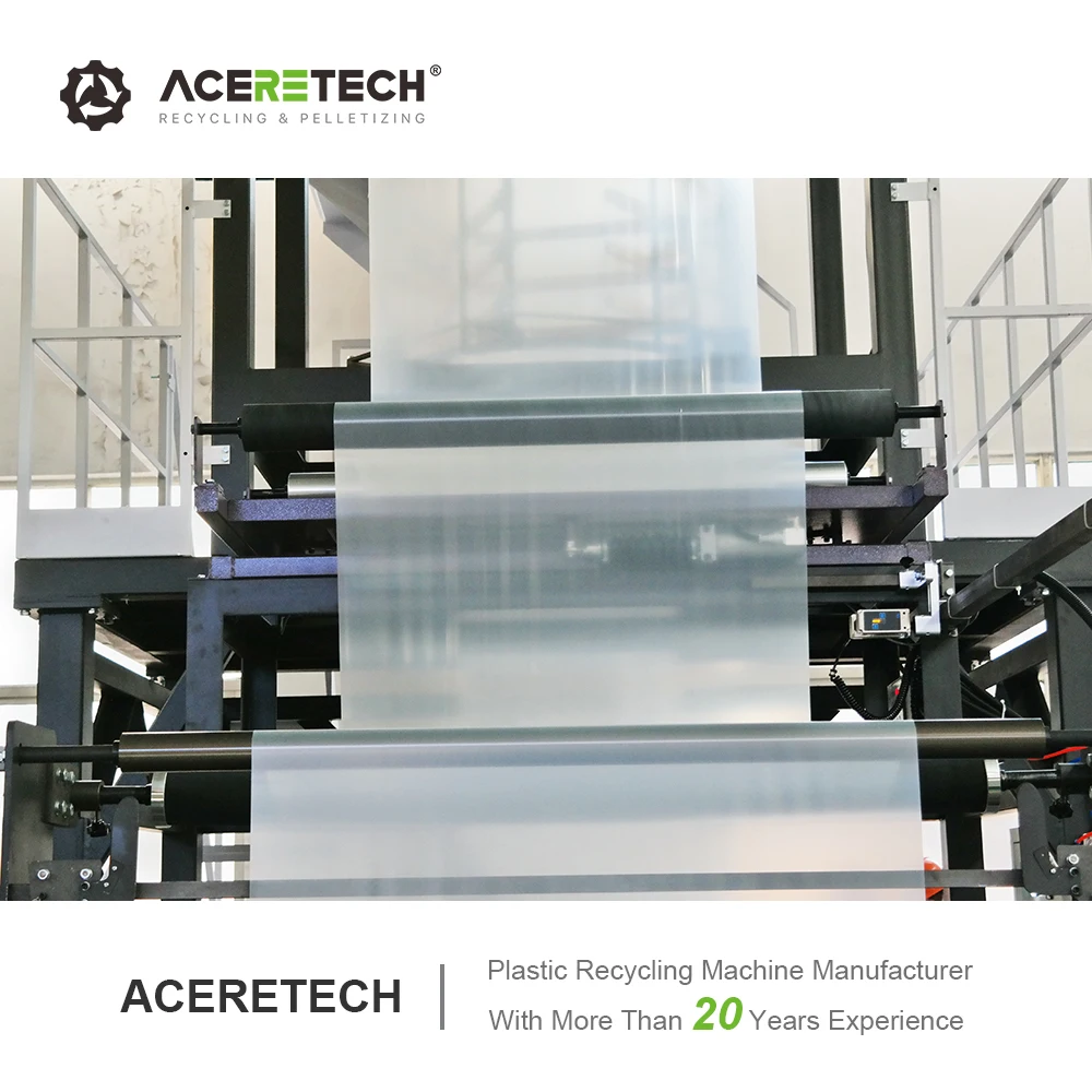 CM-DH-L45 Long Service Life Twin Head Plastic Abc T-shirt Bags Blown Film Production Line