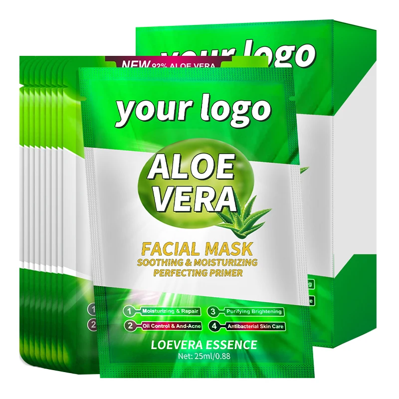 Hot Selling Private Label Moisturizing Hydrating Face Mask Sheet Aloe Vera Facial Mask