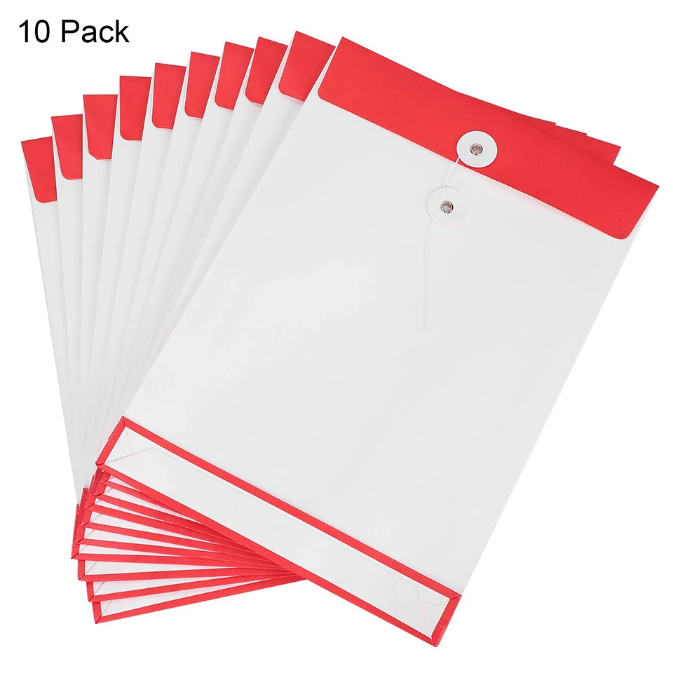 Custom A4 A5 A6 Size String and Button Documents Organizer Envelopes Colorful Printed Envelope File Folder