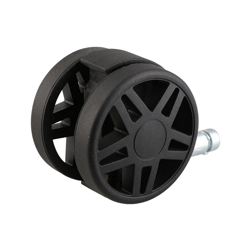 In 2024, Guangdong low-price hot-selling 2.5-inch black five-star wheels, PA material no brakes durable casters