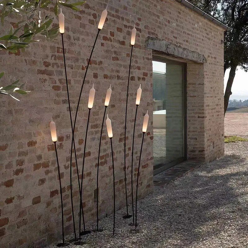 Lumind IP65 waterproof stainless steel acrylic landscape garden decoration pillar reed LED Decor lawn lamp