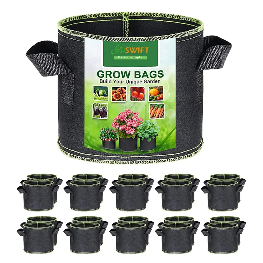 OEM Hot Products 7 Gallon Grow Bags Nursery Pots Fabric Flower Planting Pots For Vegetables Grow Pots