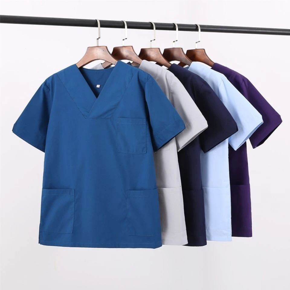 NEW STYLE COMING High-quality medical scrub suit set doctor nurse uniform Top + Pants Male Female dental clinic salon spa