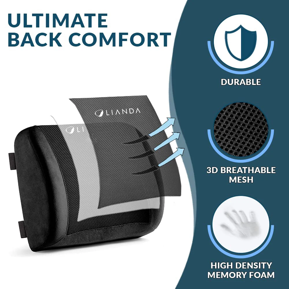Factory Direct Pain Relief Back Support Cushion Office Chair   Removable Cover Backrest Pillows for Office Back Cushion