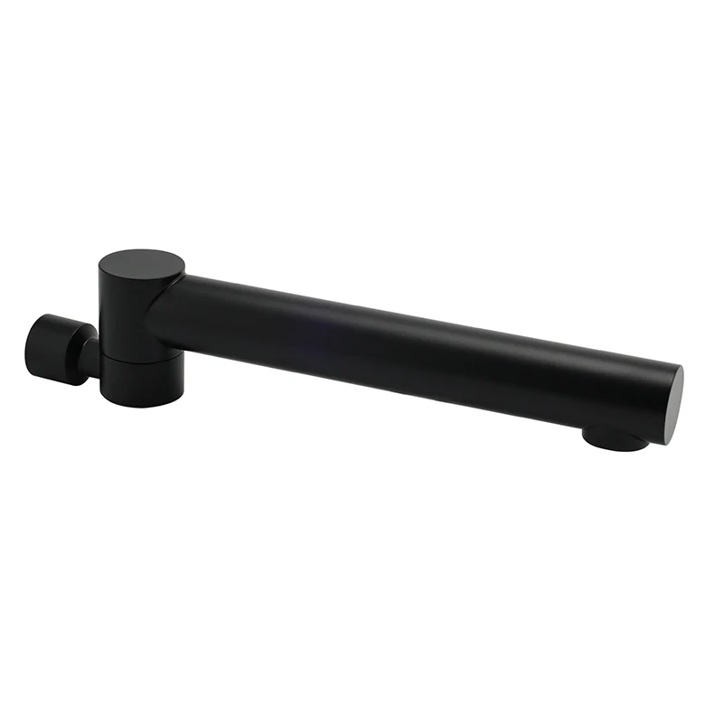 Bathroom Fittings Bathtub Spout black Wall Mount Bathtub SUS 304 grad Bath Spout for Bathroom Wall Concealed Spout