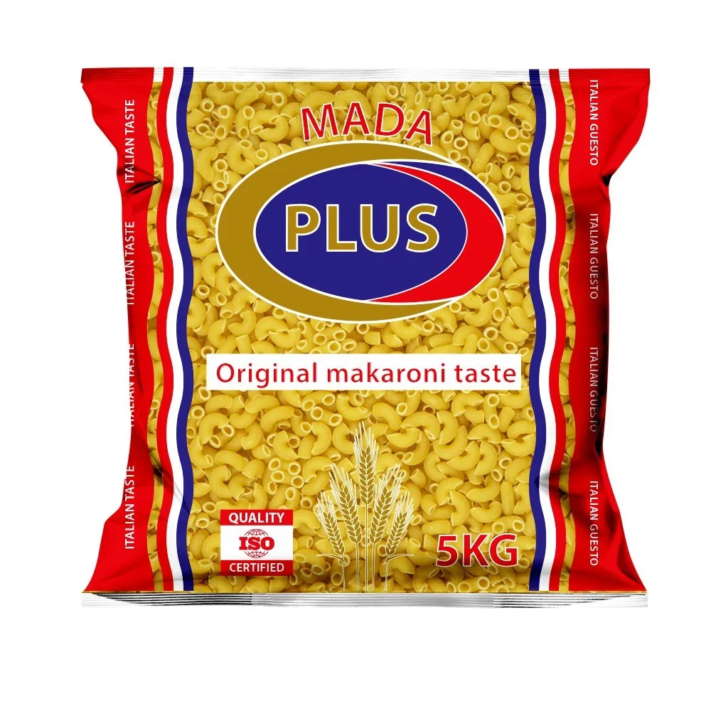 Elbow Macaroni Dry Pasta 5 kg Durum Wheat Mada Plus Brand Pasta Egyptian Product
