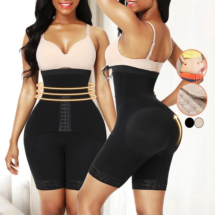 New Design 2 Plastic Boned Abdominal Tummy Control Body Shaper Butt Lifter Panties Women