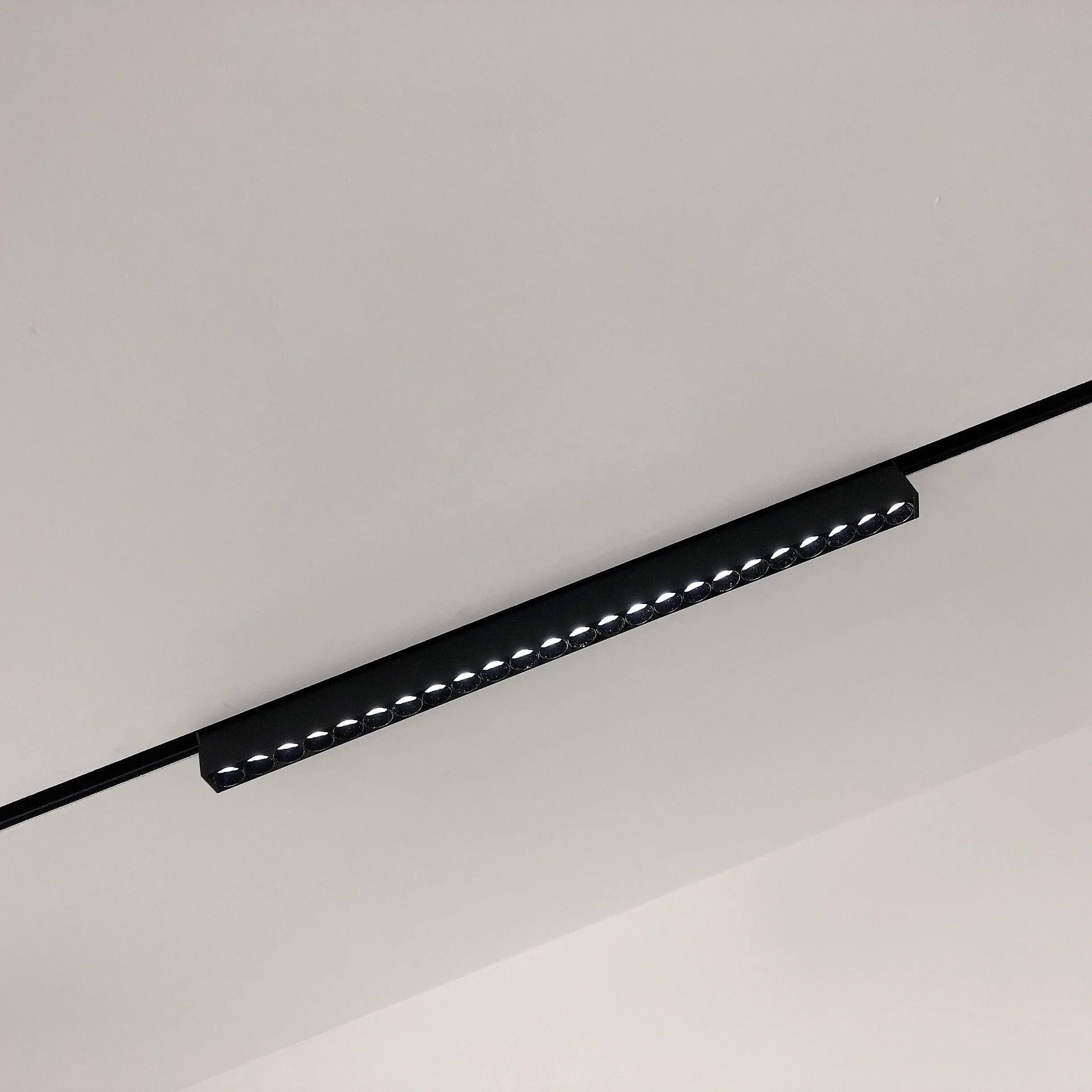 New Design Indoor 48V Aluminium Profiles Magnet Linear Track Lighting System LED Magnetic Ceiling Light For Stretch Ceilings