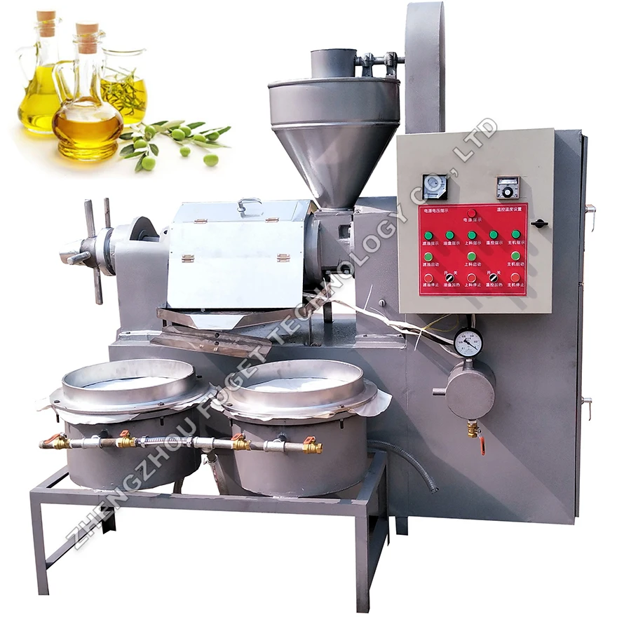 automatic combined with vacuum oil filter soybean sunflower oil mill oil press machine