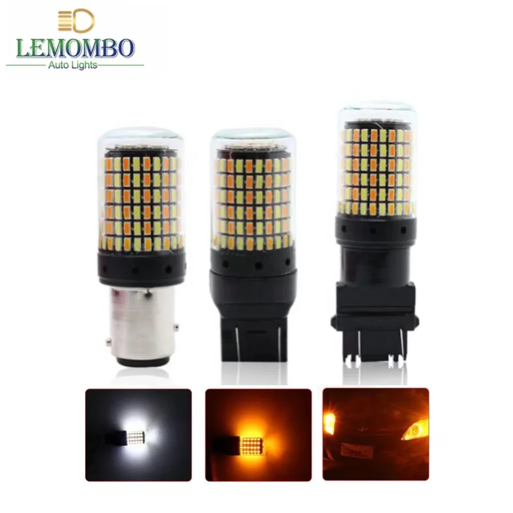 Car turn signal light LED Decode brake bulb 3014 168SMD S25 1157 BAY15D T25 3157 P27 7W T20 7443 W21 5W Canbus reverse tail lamp
