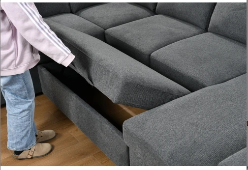 2024 Modern king size  living +room sofa beds for home sleeping multi-function u sofa bed  U Shaped set 7 seater W1417S00026