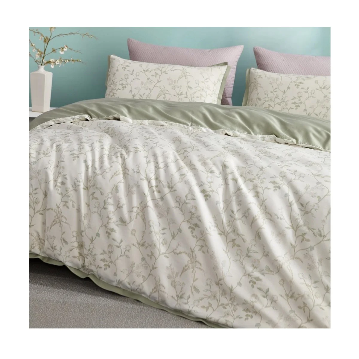 Комплект постельного белья с натуральным белым одеялом размера «Queen-Size»