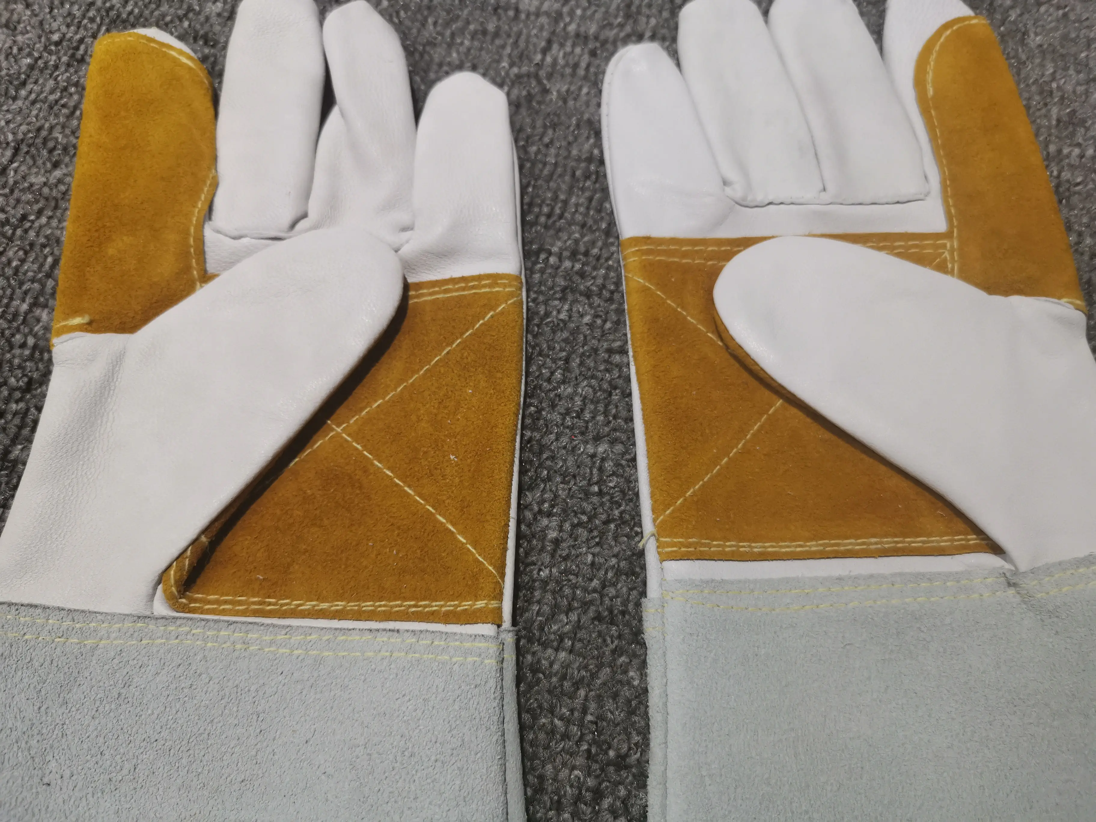 Reinforced Palm Tig Welding Gloves  Long Sleeve Leather Tig Welding Welder Gloves