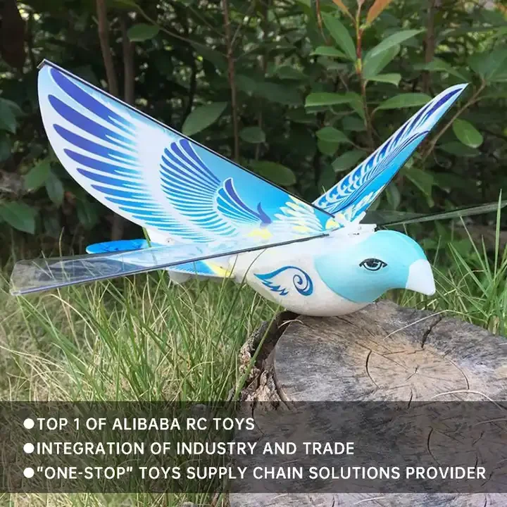 RC E-Bird 2.4G 2CH Remote Control Toy Flying Bird Factory Wing Indoor RC Airplane RC E-Bird Toys