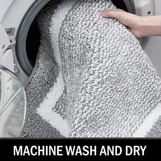 Anti Slip Bath Room Mat Shaggy Absorbent Washable Bathroom Rug