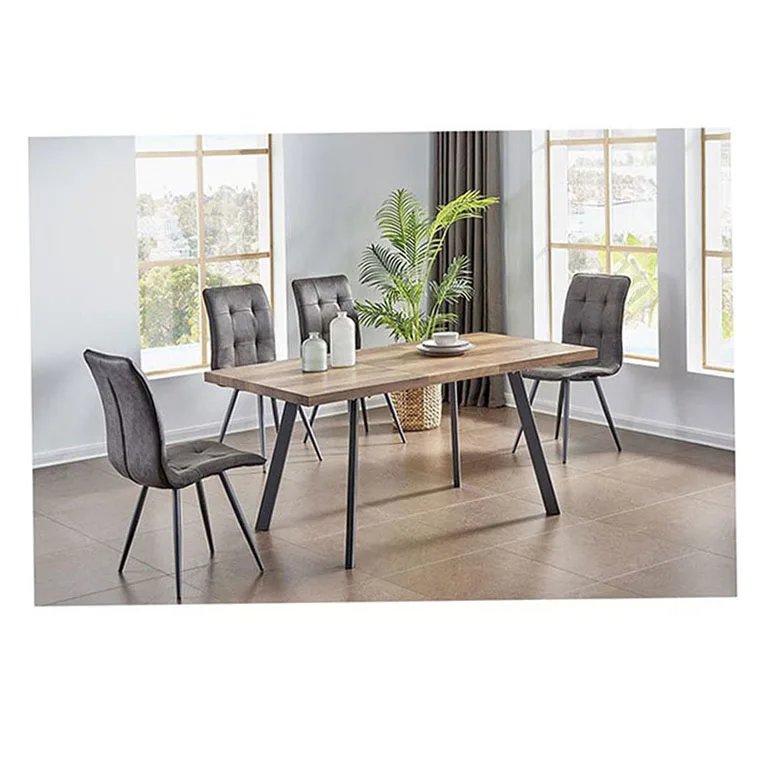 5 шт. Настольный набор тройник обеденный простой квадратный туфтановый орех желтый медный хромированный ужин роскошный металлический обеденный белый 4 6 Открытый