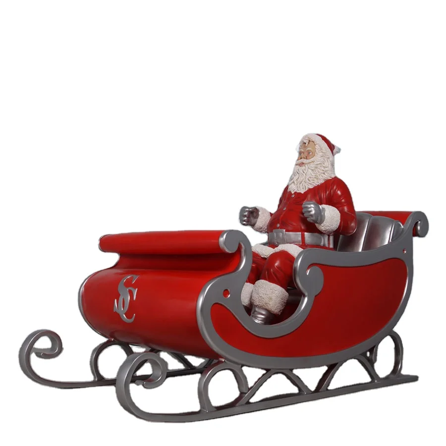 Santa claus fiberglass sculpture fiberglass custom made sculpture