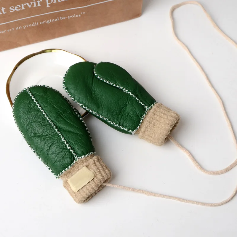 Модная детская овечья кожа с шерстяной подкладкой