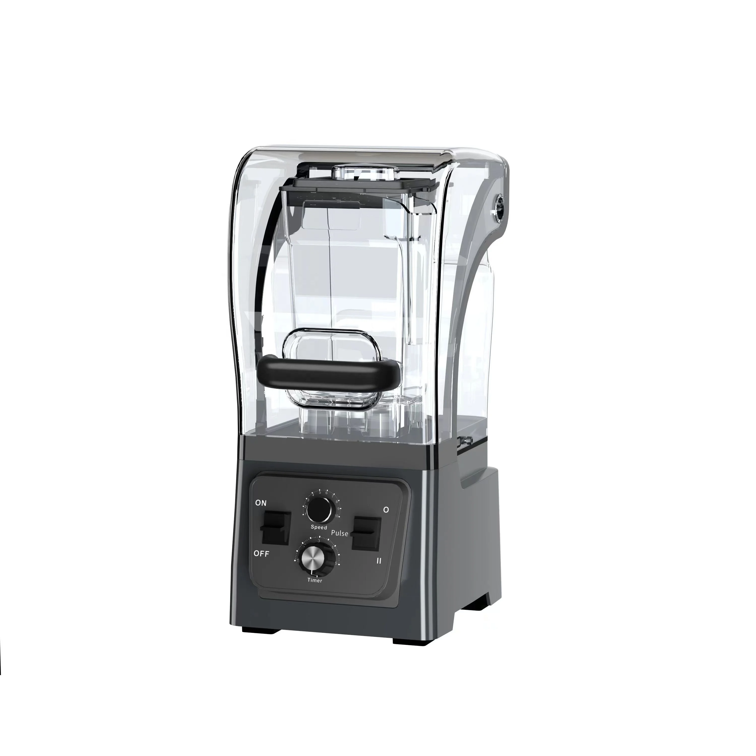 1.6L Commercial silent Blender with digital touch panel and sound cover  anti noise blender for milk shop and coffee bar