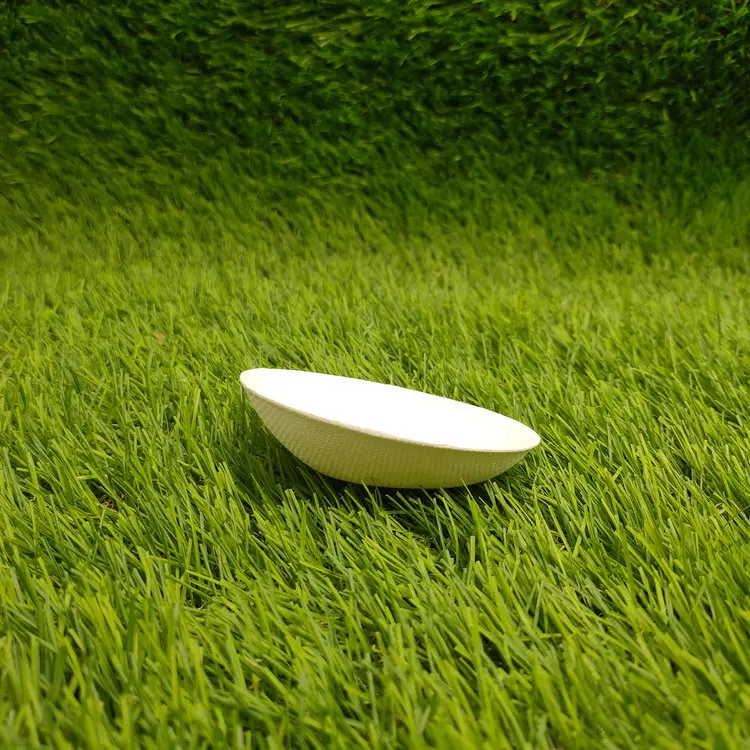 Eco Friendly Bagasse Chicken Egg Shape Sauce Dishes