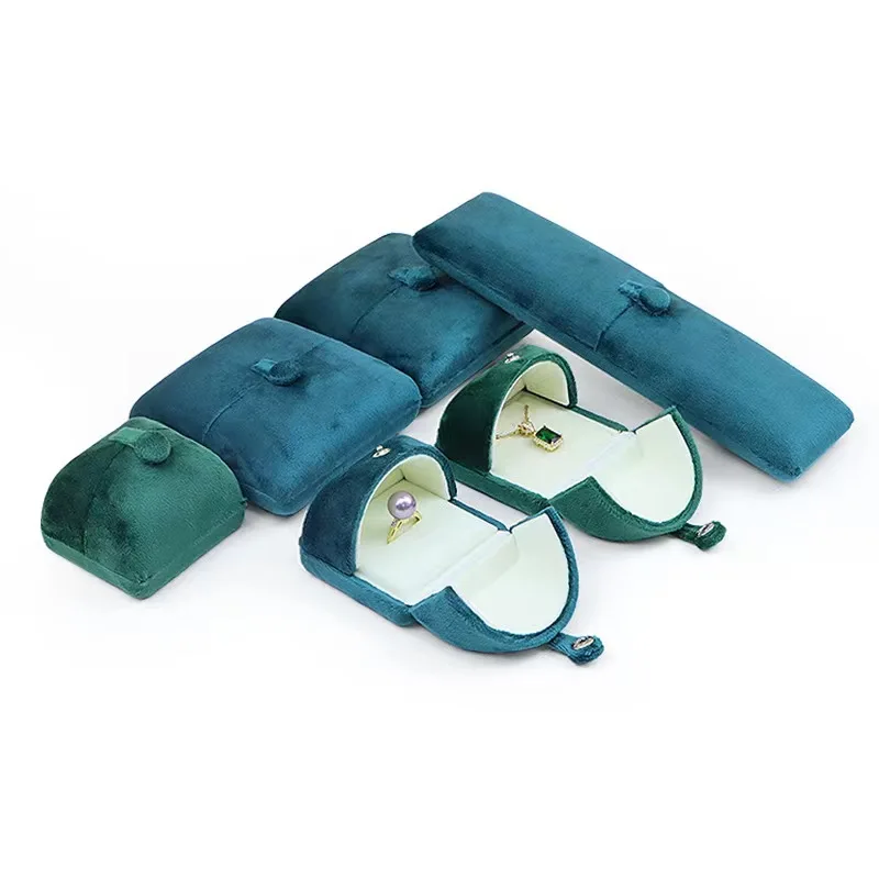 High-grade jewelry box flannel double earrings ring box girls women pendant earrings bracelet box beauty wholesale surprise