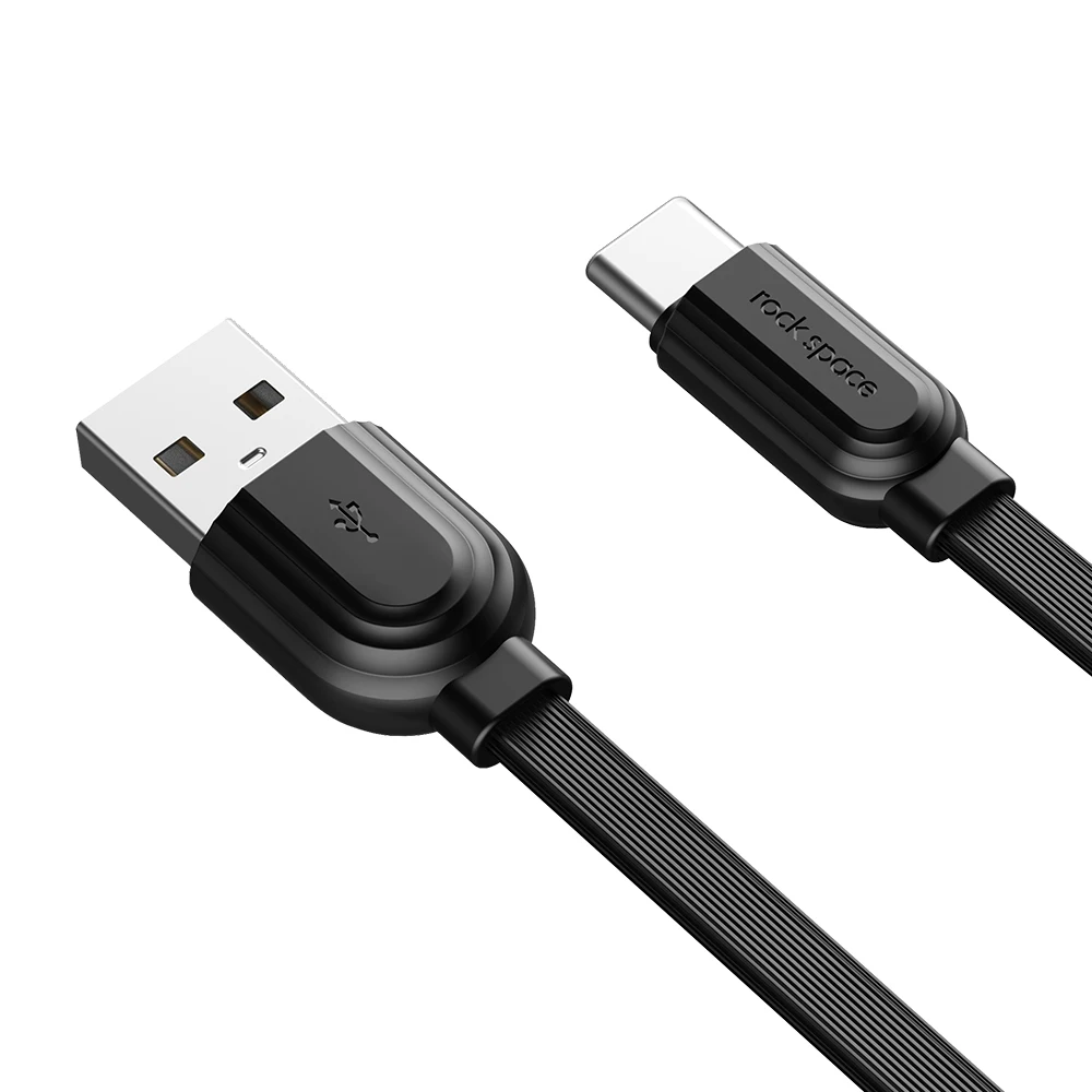 rock space S5 Tyle-C Cable Fast Charge & Sync Cable Flat Phone Cable