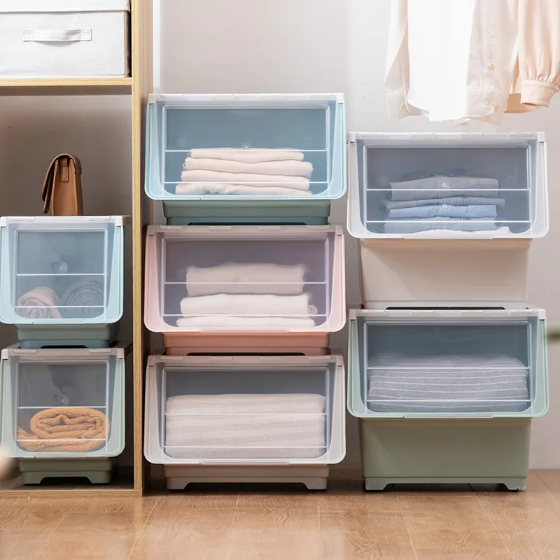 Stackable Toys Snacks Storage Bins With Wheels Storage Boxes & Bins