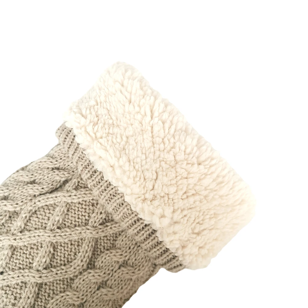 
Customized Fur Leg Warmer Women Solid Color Knit Socks Boot Cuff With Wholesale Price 