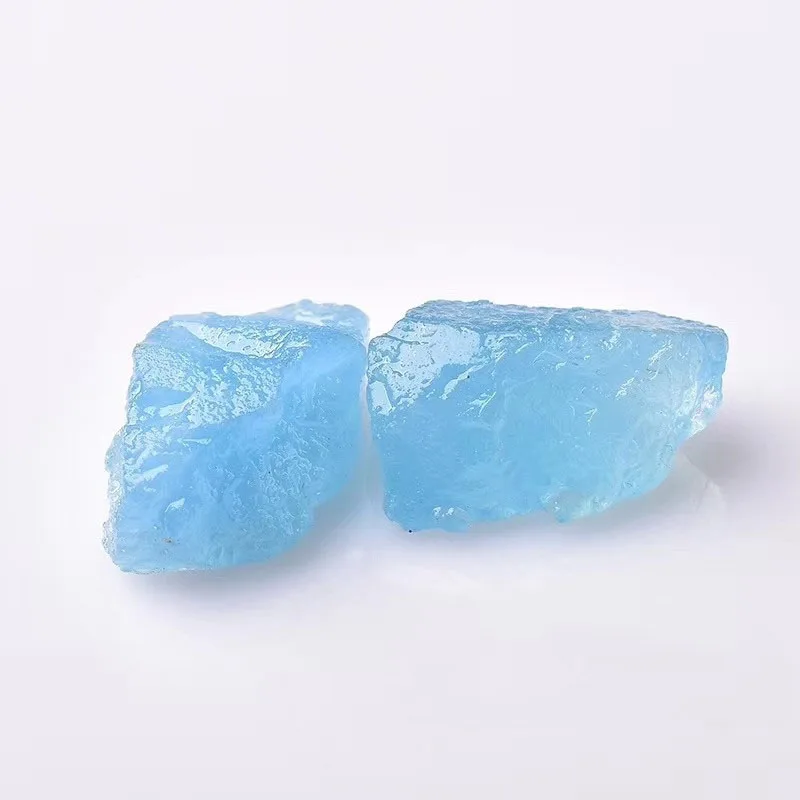 Wholesale natural raw Blue Gemstone for jewelry making Aquamarine Crystal rock stones