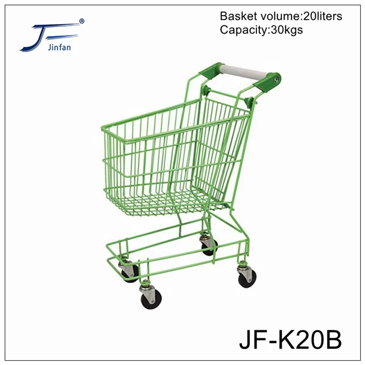 Supermarket Store Trolley Children Kids Shopping trolley High Quality and Durable Plastic Parts with flag