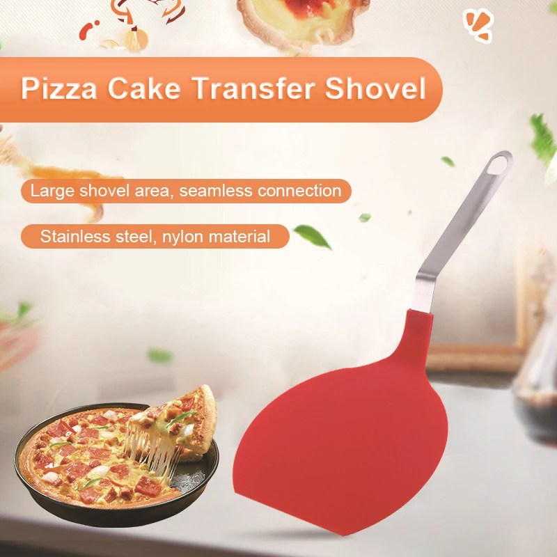 Heat Resistant Stainless Steel Kitchen Flipper Spatula Flexible Nylon Turner Pancake Spatula