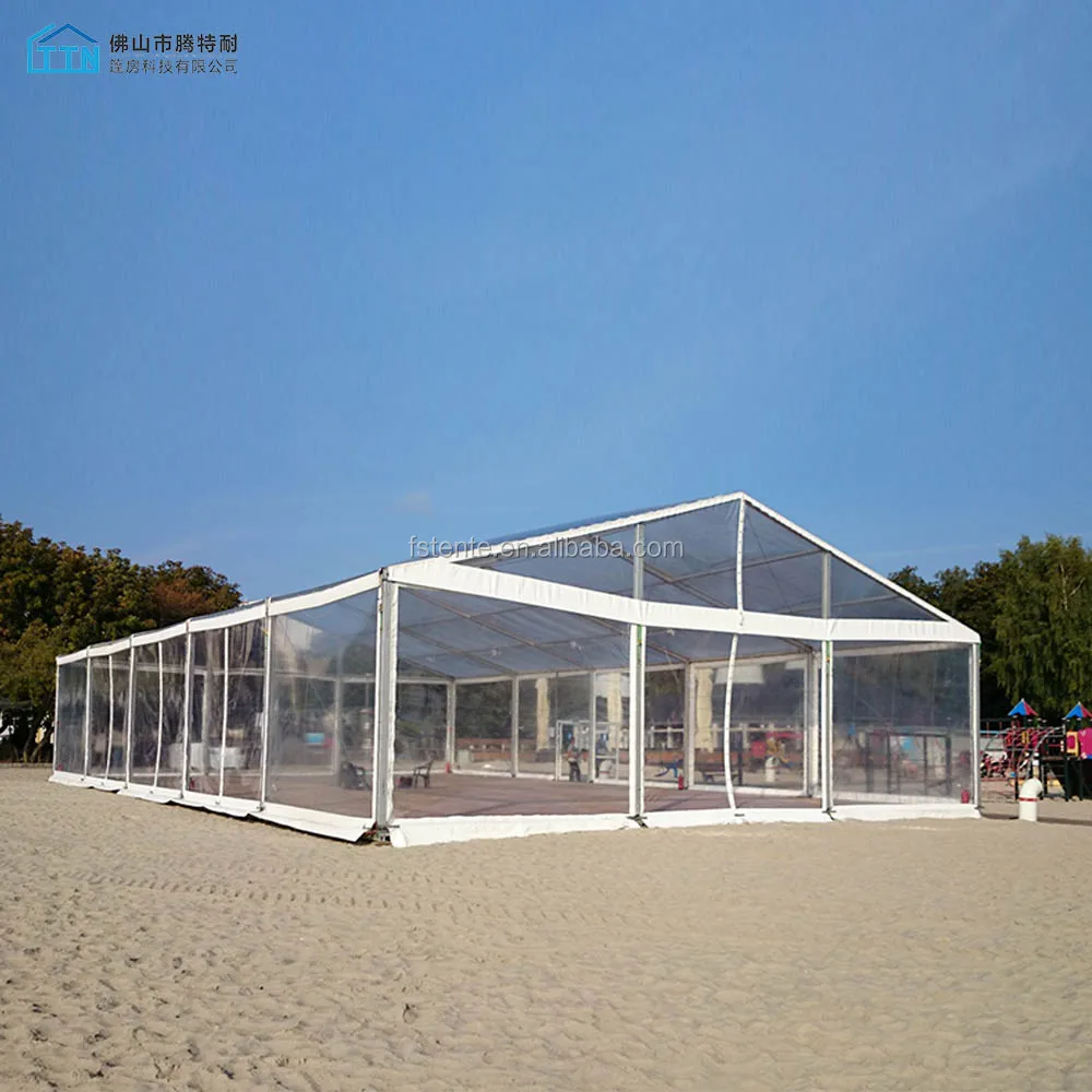 500 people aluminum permanent transparent glass marquee wedding party tent