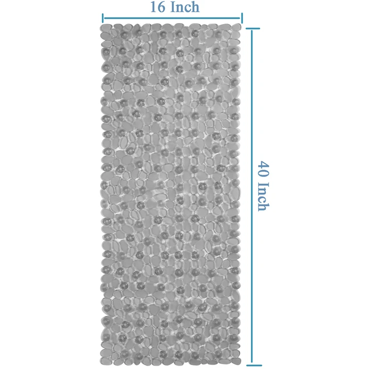 Non-Slip Mat Massage Bathroom Bath Tub Mats Drain Hole Quick Drying Shower Floor Mat