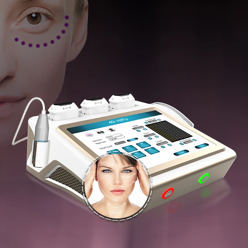  Winkonlaser Двойная Ручка 3D / 4D Hifu 11 линий 8 картриджей для похудения тела/20000 снимков машина лифтинга