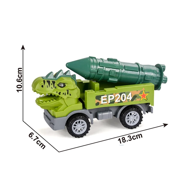 New Arrival High Quality Plastic Car Toy Inertia Dinosaur Engineering Military vehicle Truck Toys For Kids