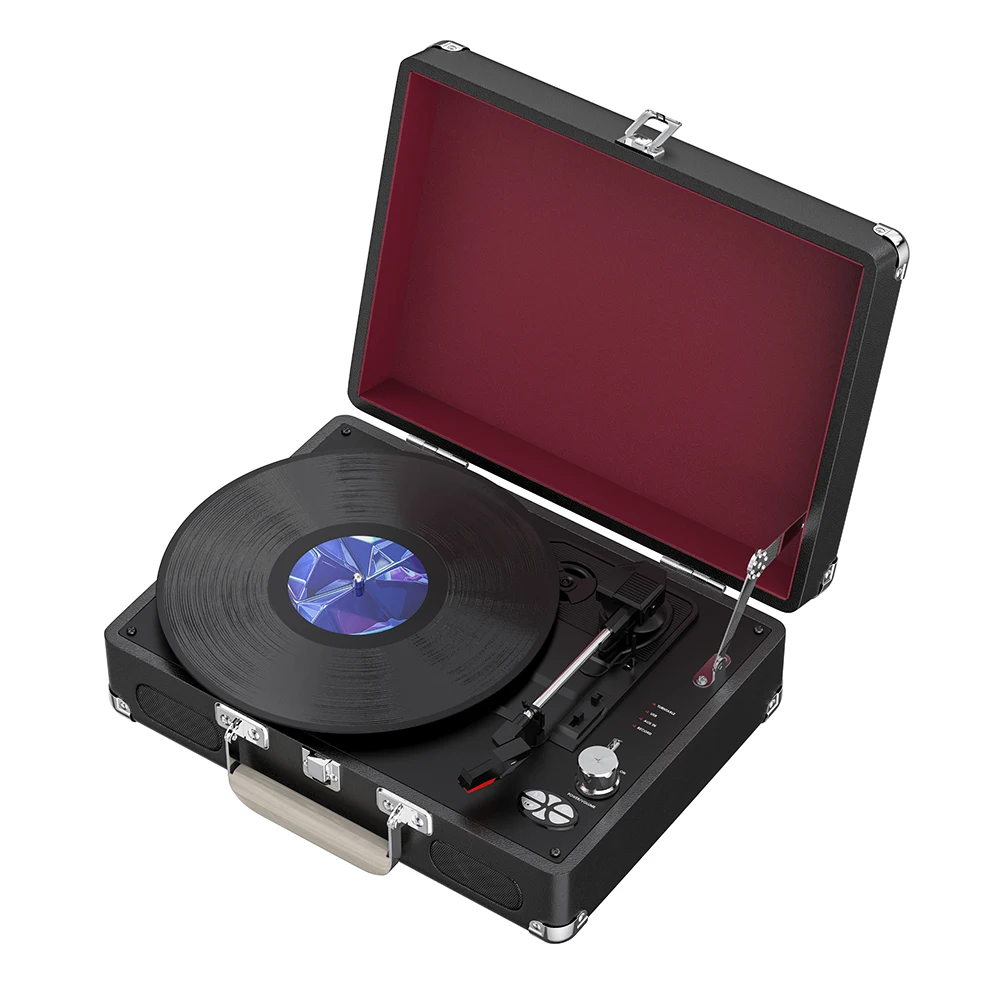 
 Оптовая продажа oem bt Колонка все в одном граммофон Проигрыватель виниловых пластинок 3 скорости usb Запись  