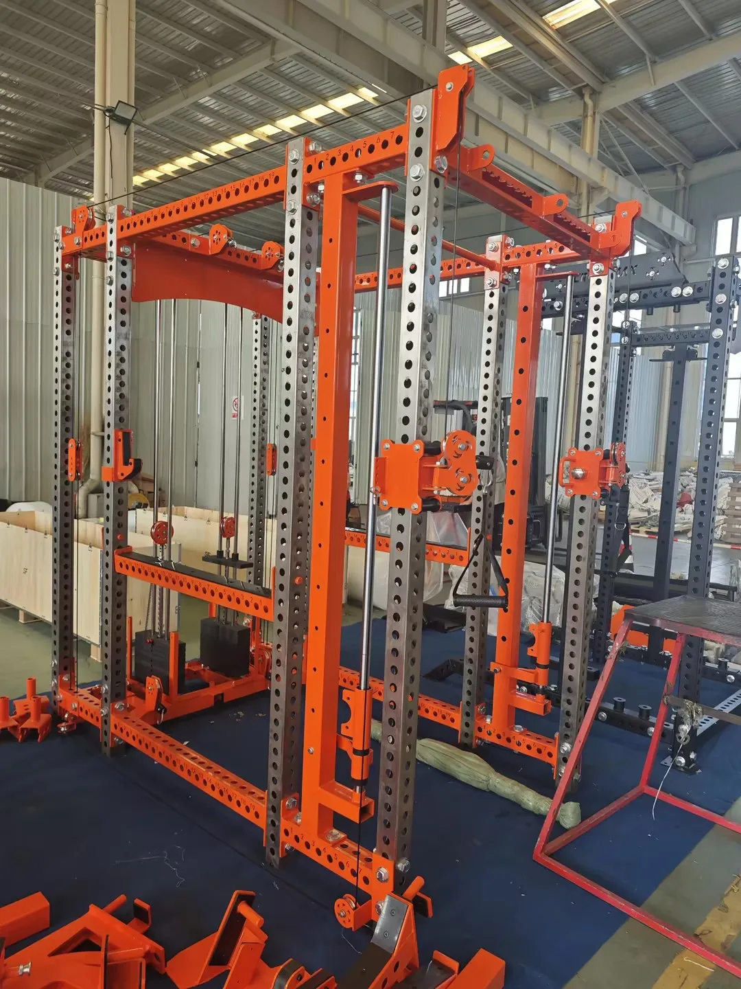 Newest Fitness Functional Trainer Crossover Cable Smith Power Rack Weight Cable Pully System Gym Smith Machine