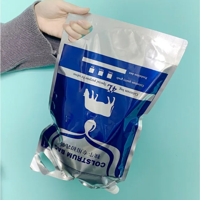 Factory Price Custom 4L Calf Colostrum Storage Bag With Feeding Tube Milk Storage