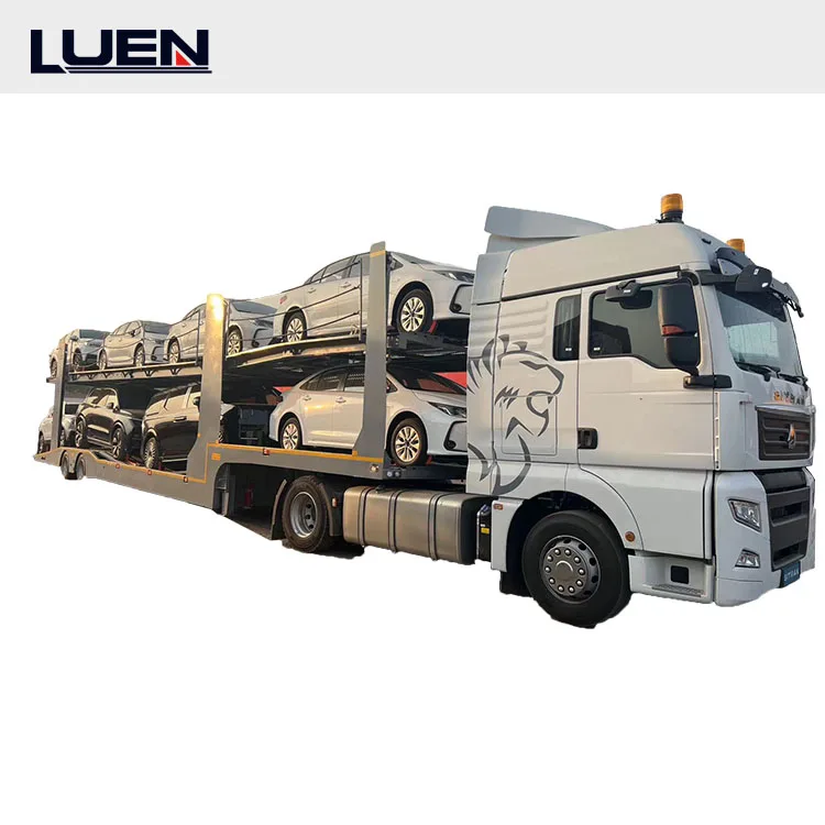 China Factory 60T Double Deck Auto Semi-Trailer Steel Car Carrier Transport Truck Chassis for Truck Trailers