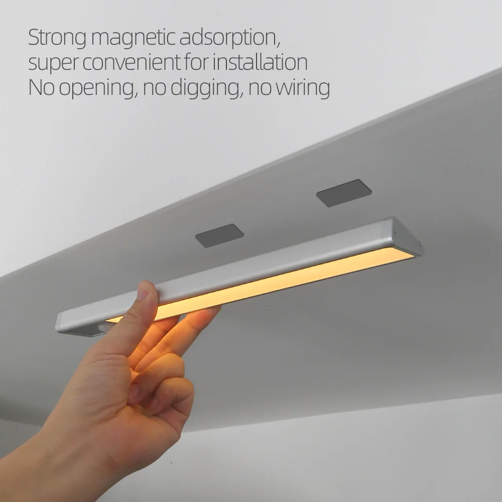 Aluminum smart motion sensor detector under led living room bathroom mirror wireless cabinet with led light